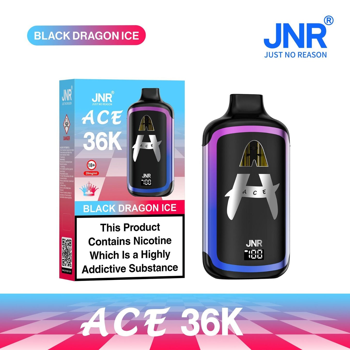 JNR Ace 36K Puffs Prefilled Vape Pod Kit - Box of 5