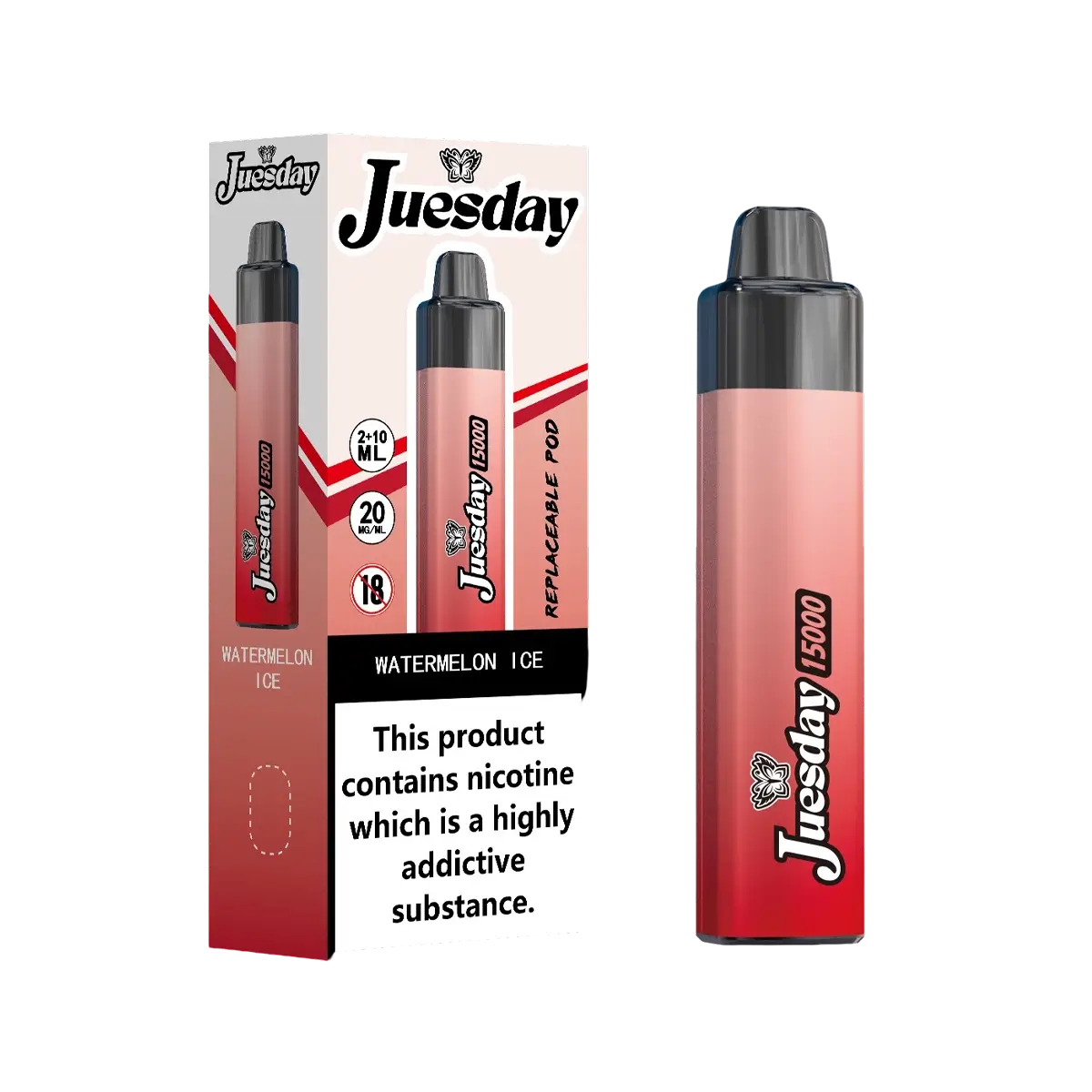 Image Of Juesday 15000 Puffs Prefilled Vape Kit - Box of 10-With Flavour Watermelon Ice
