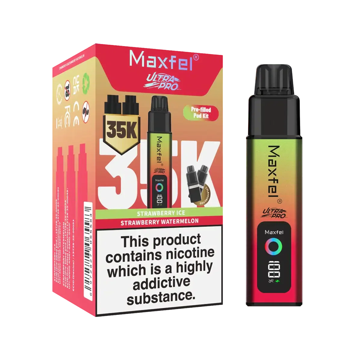 Maxfel Ultra Pro 35k Puffs Prefilled Pod Vape kit - Box of 5