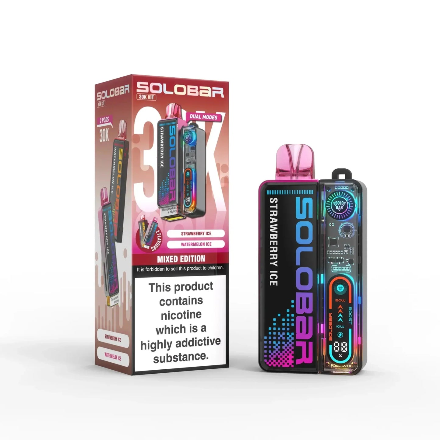Image of Solo Bar Boost 30K Prefilled Vape Kit Box of 5, Flavour Comes in Mixed Edition