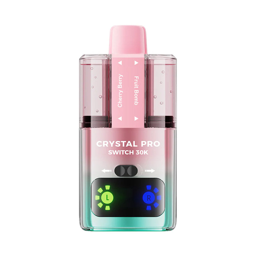 Crystal Pro Switch 30K Puffs Prefilled Pod Kit Box of 5 - Fruit Bomb and Cherry Berry at UK Vaper Wholesale