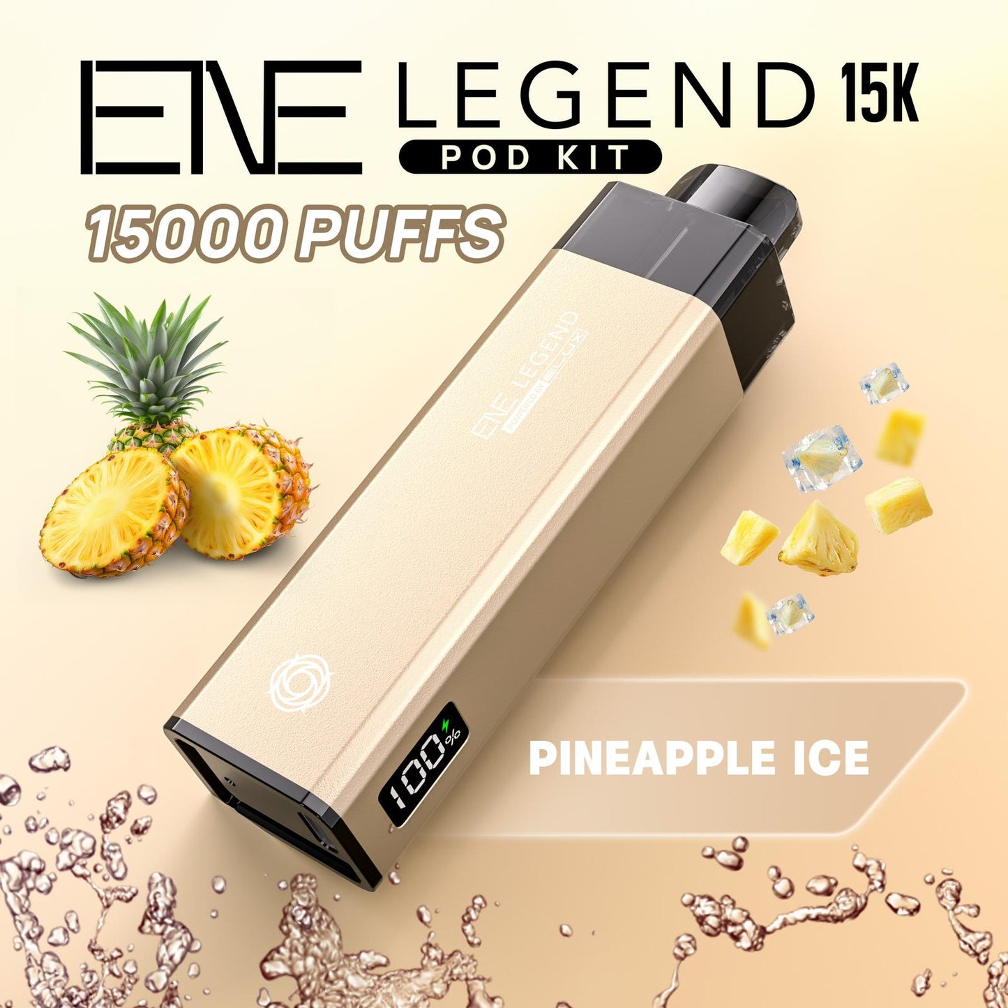 Elux ENE Legend 15k Puffs Prefilled Pod Kit - Box of 5 Available In Pineapple Ice Flavour
