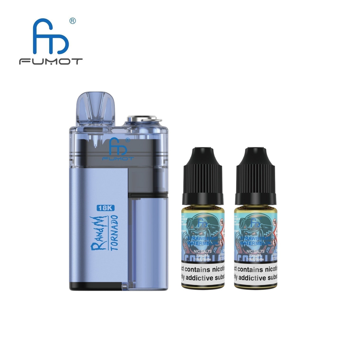 Fumot RandM Tornado 18000 Pre-Filled Pod Kit - Box of 5 in Strawberry Watermelon Flavour at UK Vaper Wholesale