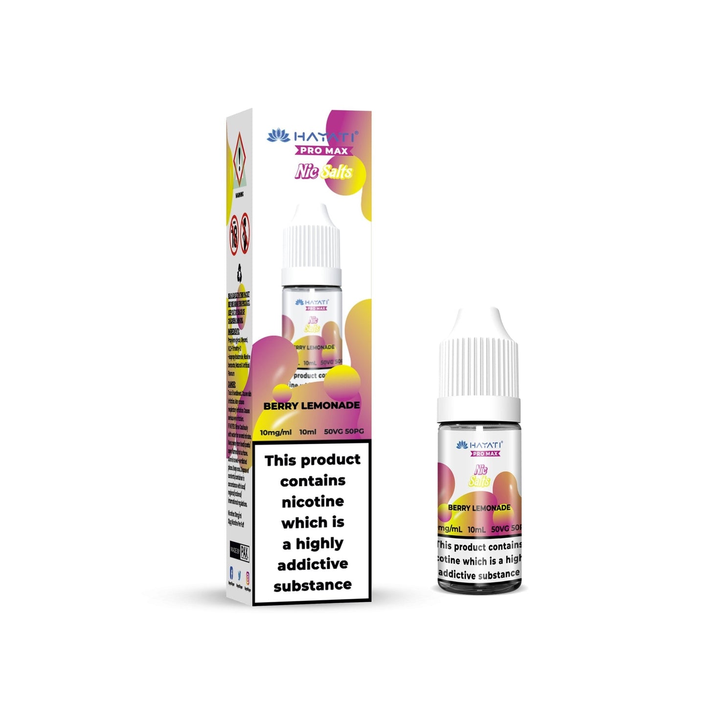 Hayati Pro Max Nic Salt 10ml Box of 10 - Berry Lemonade - vapeukwholesale