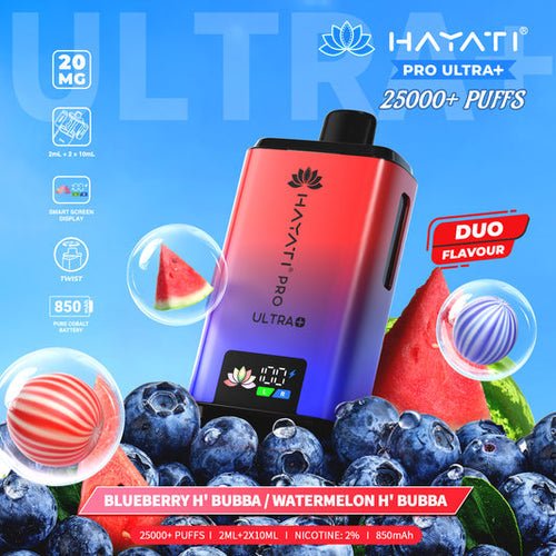 Hayati Pro Ultra Plus 25000 Prefilled Pod Kit Box of 5 - Duo Flavour at UK Vaper Wholesale