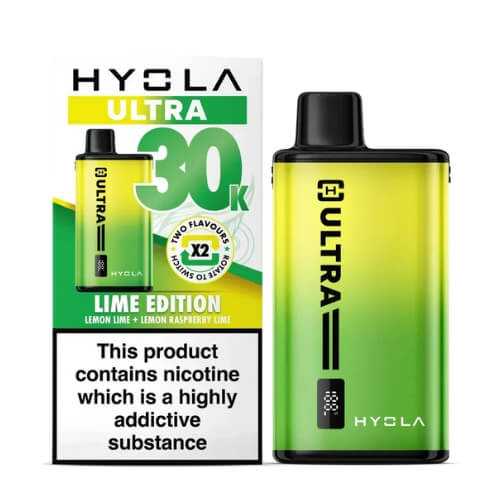 Hyola Ultra 30k Prefilled Pod Vape Kit - Box of 5 - Available In Lime Edition Flavour