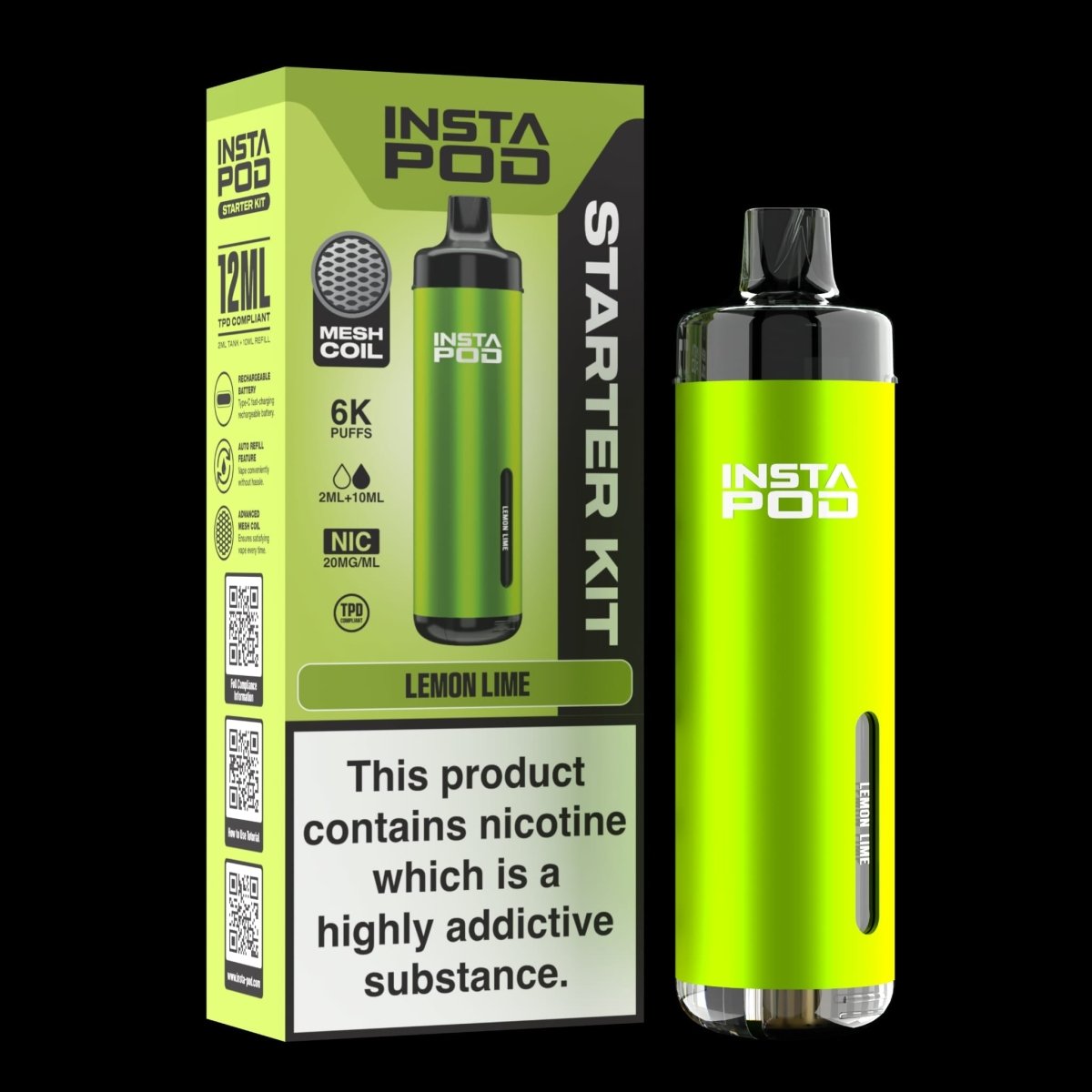 Image Of Insta Pod 6000 Prefilled Pod Vape Kit - Box of 5 