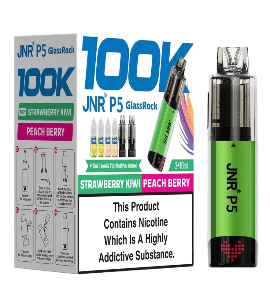 JNR P5 GlassRock 100k Refillable Pod Kit - Pack of 3