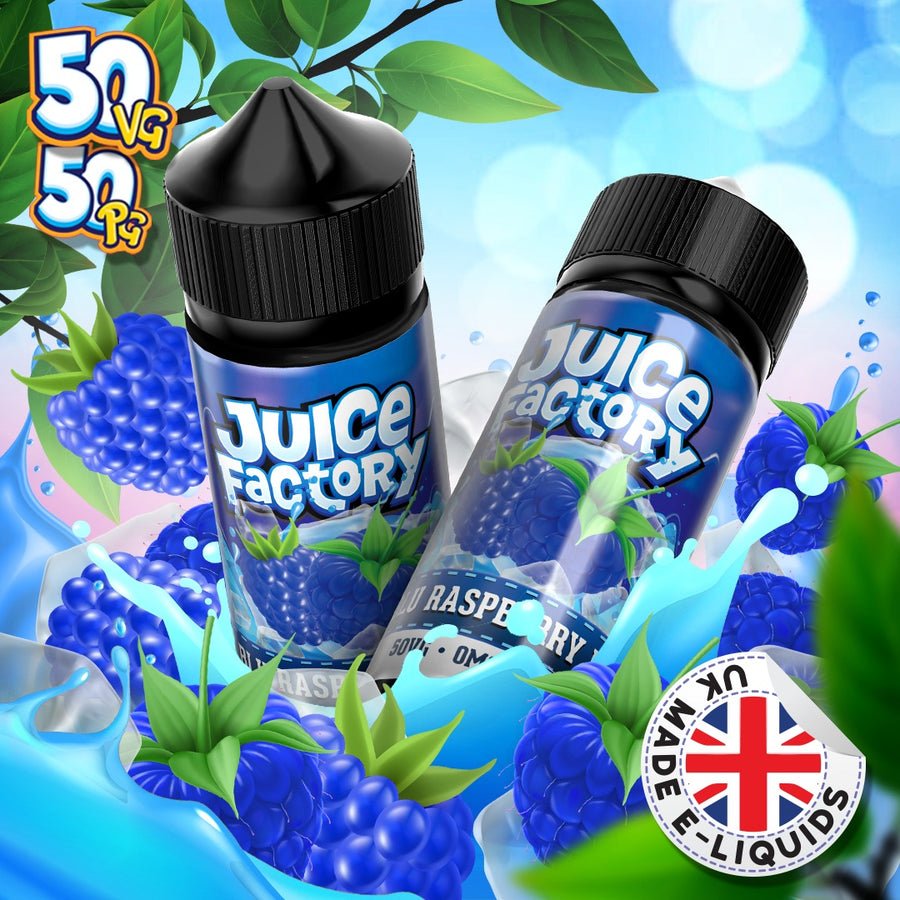 Juice Factory E-Liquid 100ml E-liquids-Blue Raspberry Ice-vapeukwholesale