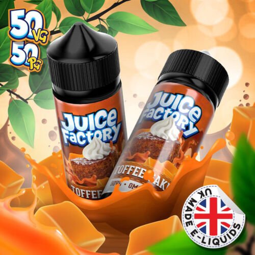 Juice Factory E-Liquid 100ml E-liquids-Toffee Cake-vapeukwholesale