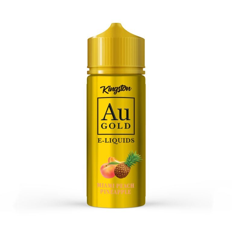 Kingston AU Gold 100ml E-liquid Shortfill-Miami Peach Pineapple-vapeukwholesale