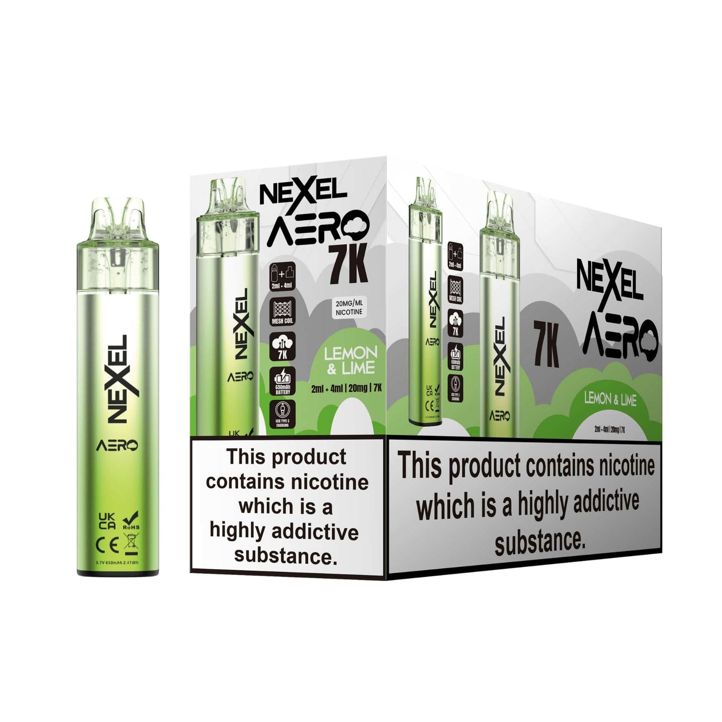 Image Of Nexel Aero 7k Prefilled Pod Vape Kit - Pack of 5