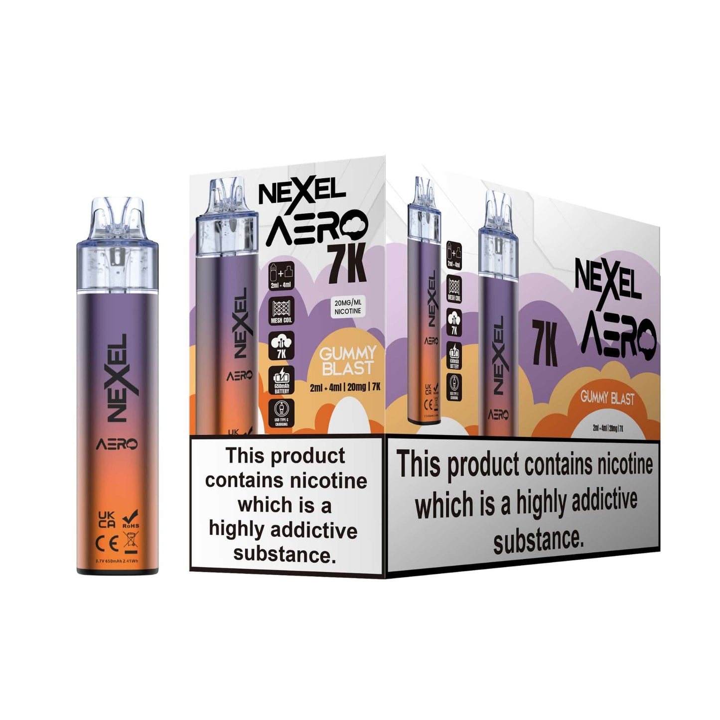 Image Of Nexel Aero 7k Prefilled Pod Vape Kit - Pack of 5