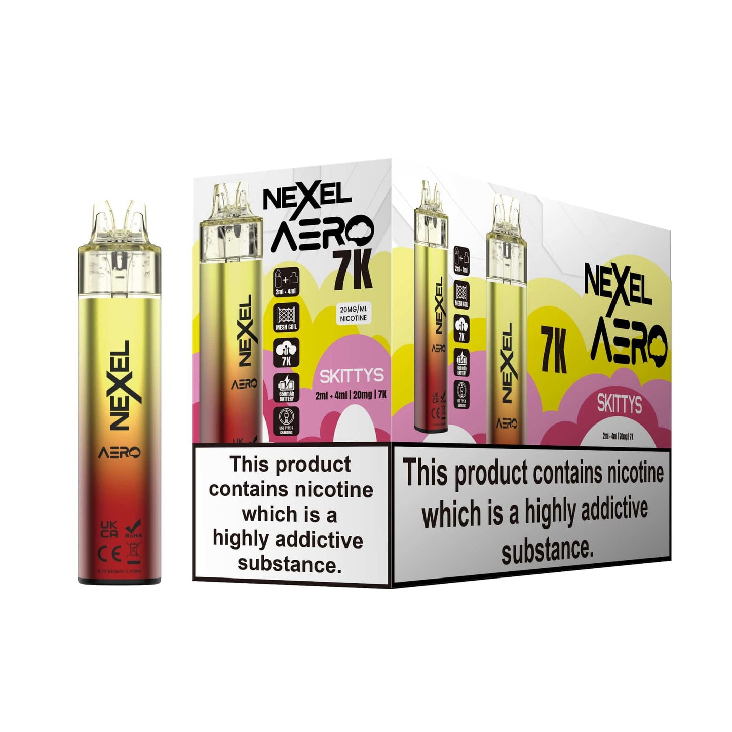 Image Of Nexel Aero 7k Prefilled Pod Vape Kit - Pack of 5
