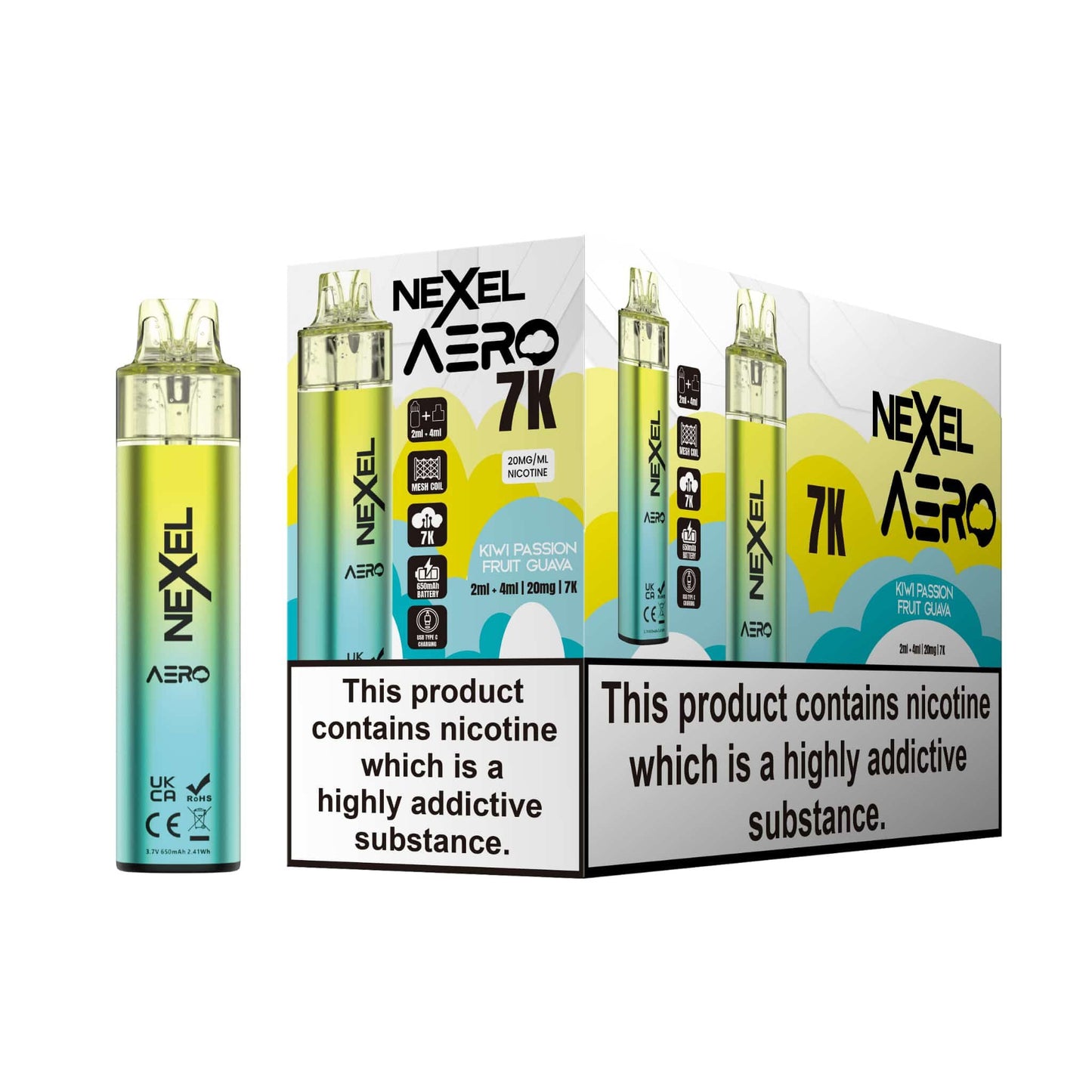 Image Of Nexel Aero 7k Prefilled Pod Vape Kit - Pack of 5