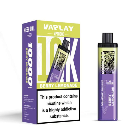Vaplay VP10000 Prefilled Pod Vape Kit Box of 5 - Berry Lemonade